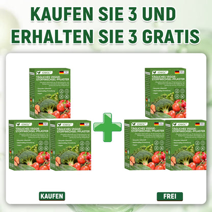 🇩🇪🥦Offizieller Store | IOWOL® Daily Vegetable Metabolic Patch unterstützt Entgiftung, Verdauung und metabolischen Reset mit organischen Gemüseextrakten und Phytonährstoffen aus 39 Gemüsen und grünen Pflanzen, für mehr Energie und Wohlbefinden.